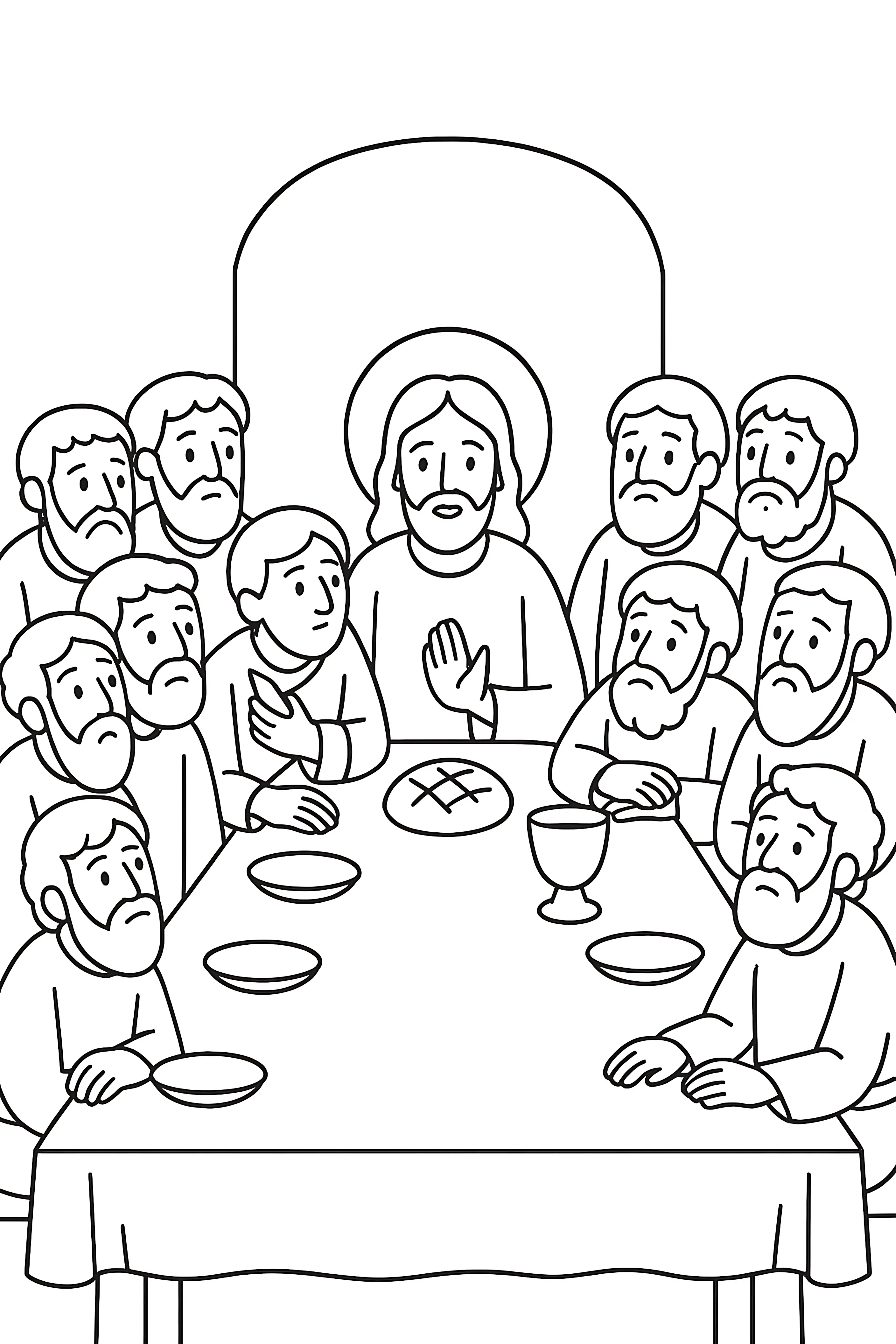 The Last Supper Coloring Page The Last Supper Coloring Page